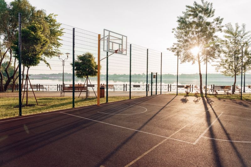 Basketball Court in Spring